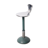 Active seated stool on vintage art deco spring