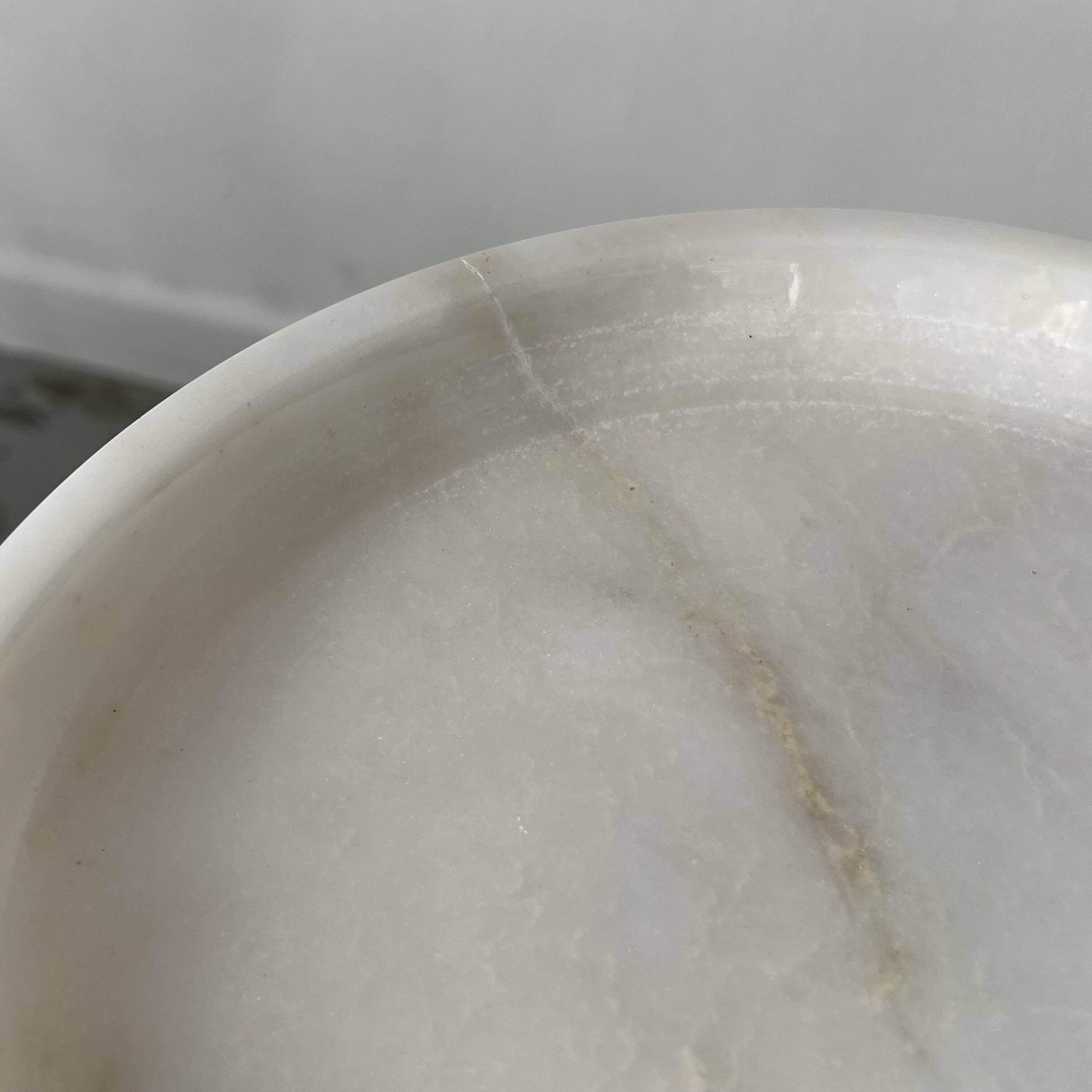 Marble pedestal dish