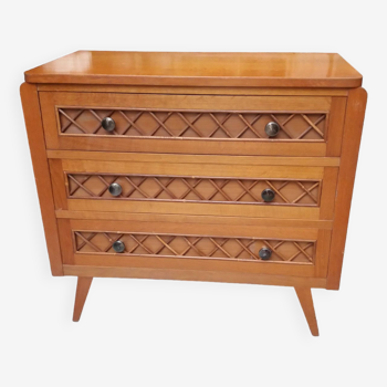 commode années 50, pieds compas