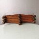 Vintage wooden harmonica coat rack 1970