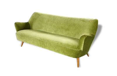 Canapé sofa année 50/60 organique vert glacé style Kurt Ostervig Organic Sofa