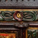 Antique Chinese wardrobe with 4 doors and 3 drawers.