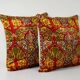 Set of 2 vintage velvet cushion covers 53x56 cm