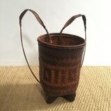 Ancient Japanese woven bamboo basket