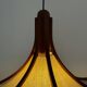 Mid-century teak pendant lamp from Domus with linen shade