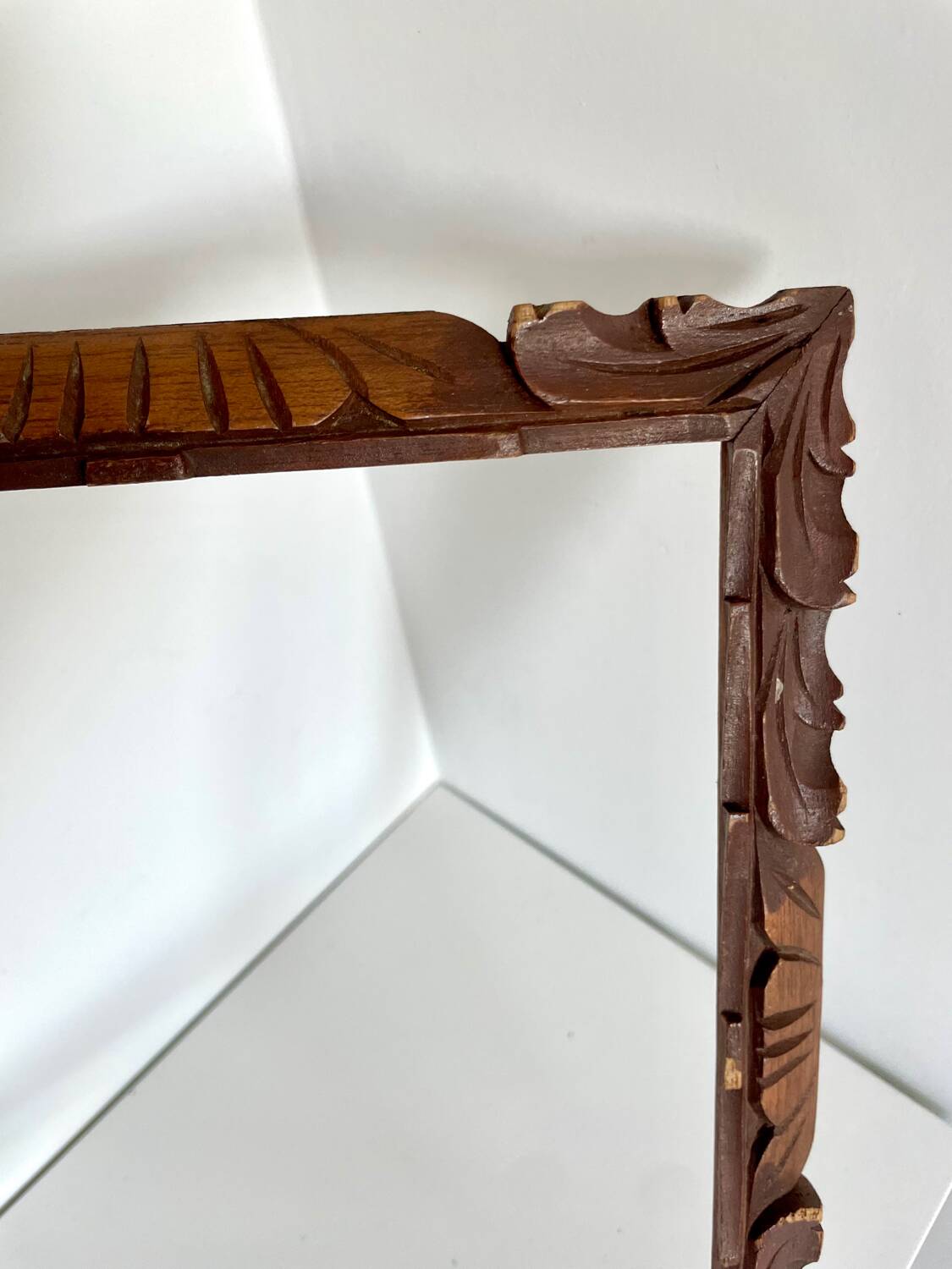 Antique handcarved frame Cedarwood 29.5 cm x 24 cm