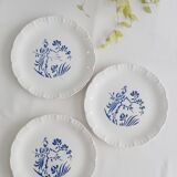 Set of 3 Digoin Sarreguemines Paradis dessert plates