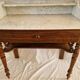 Napoleon III washstand in walnut and Carrara marble – circa 1885