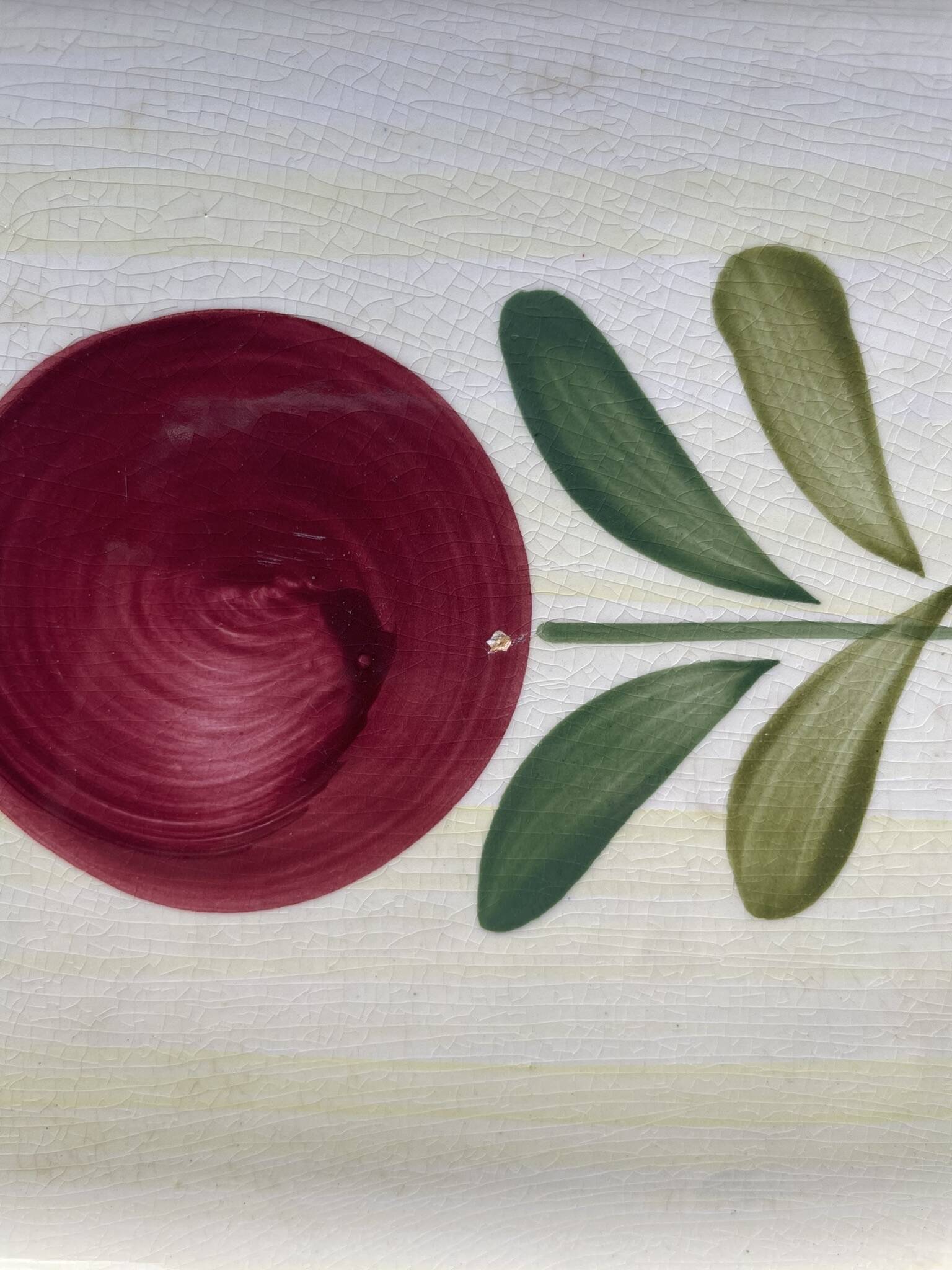 Digoin Sarreguemines cake dish hand painted Valérie model