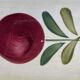 Digoin Sarreguemines cake dish hand painted Valérie model