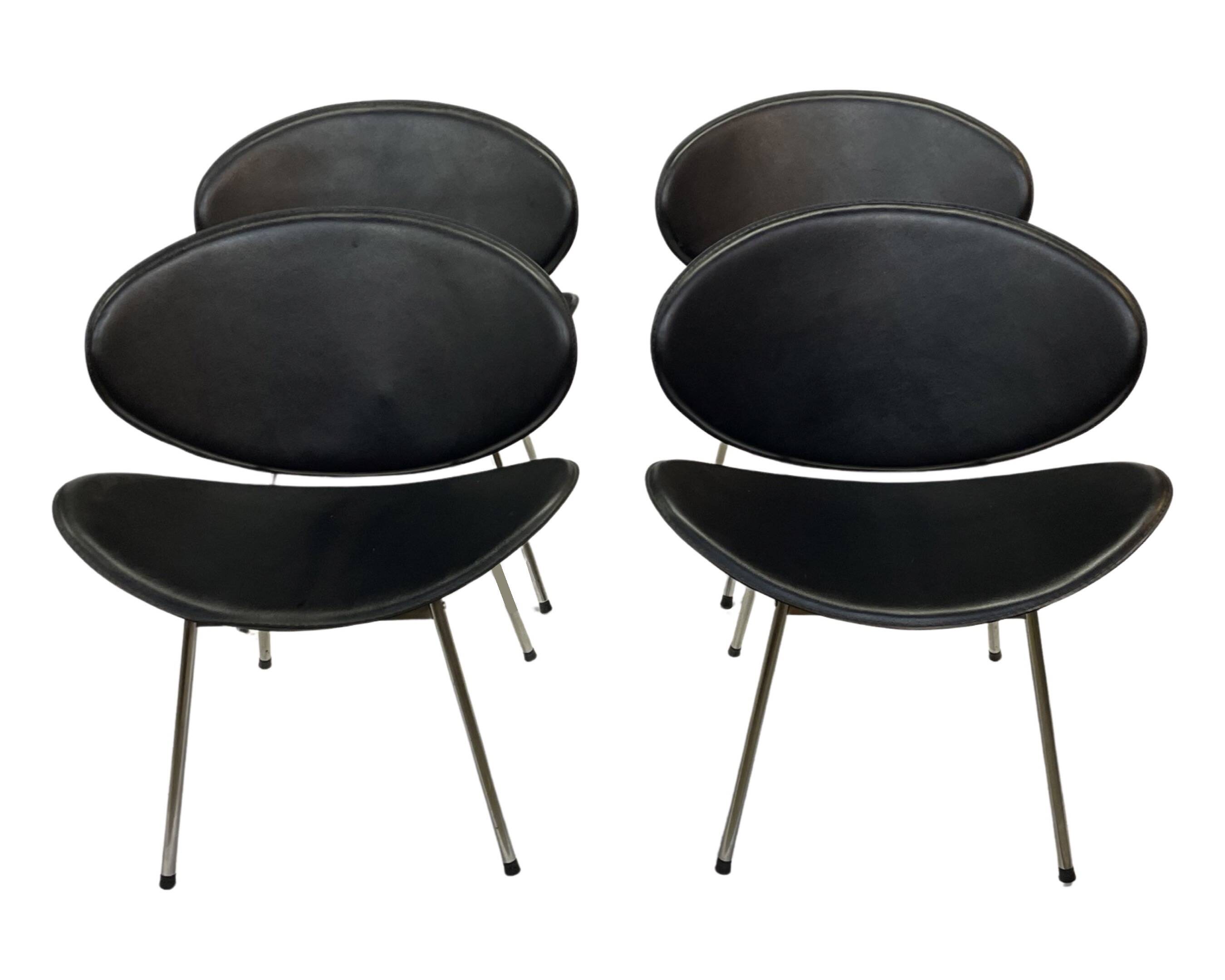 Vintage dining chairs set of four Italy 1990's Design in Black