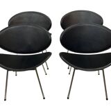 Vintage dining chairs set of four Italy 1990's Design in Black