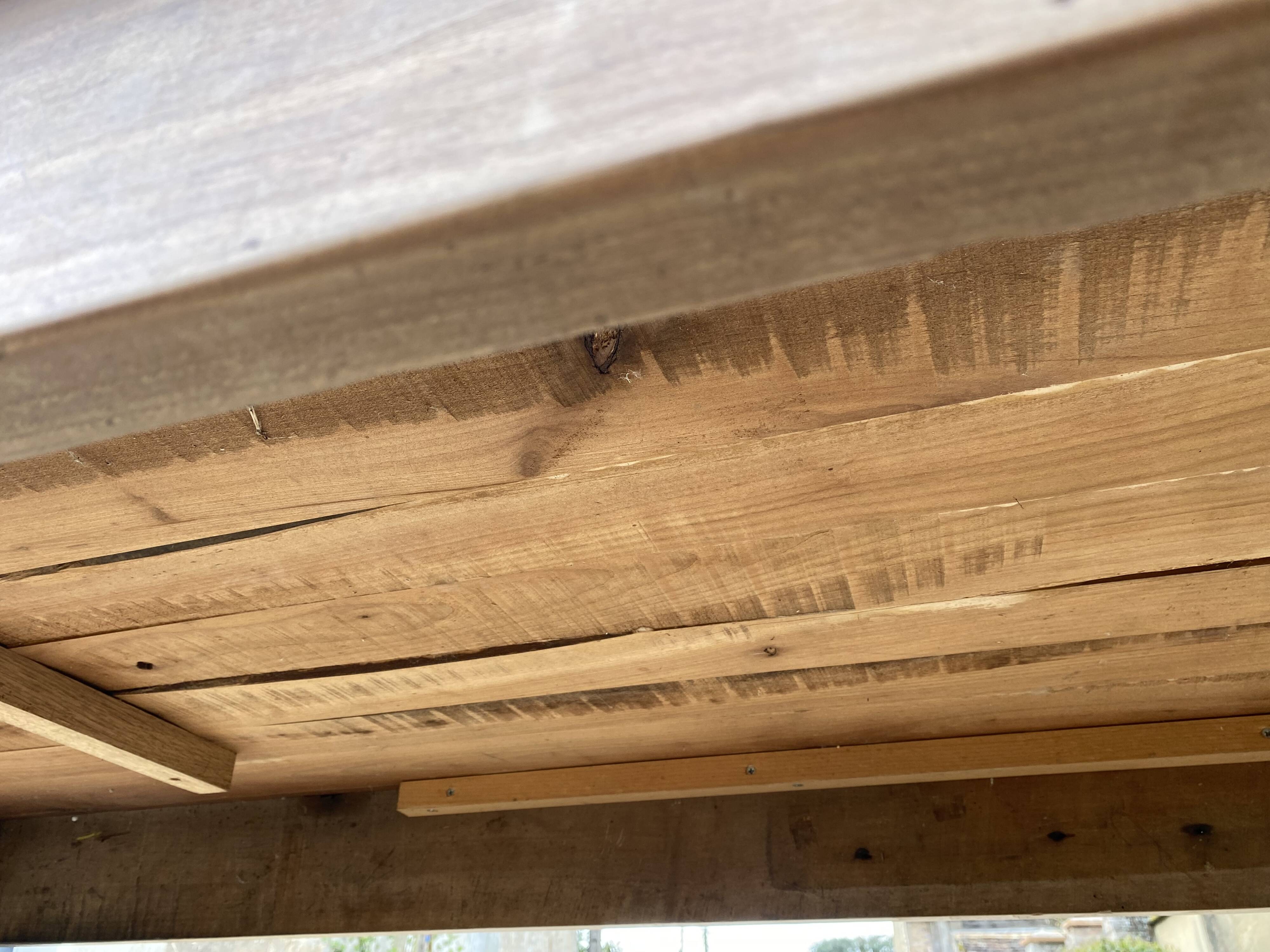 Table de ferme à repas à manger sam en bois massif 1 tiroir 1930 209x80cm