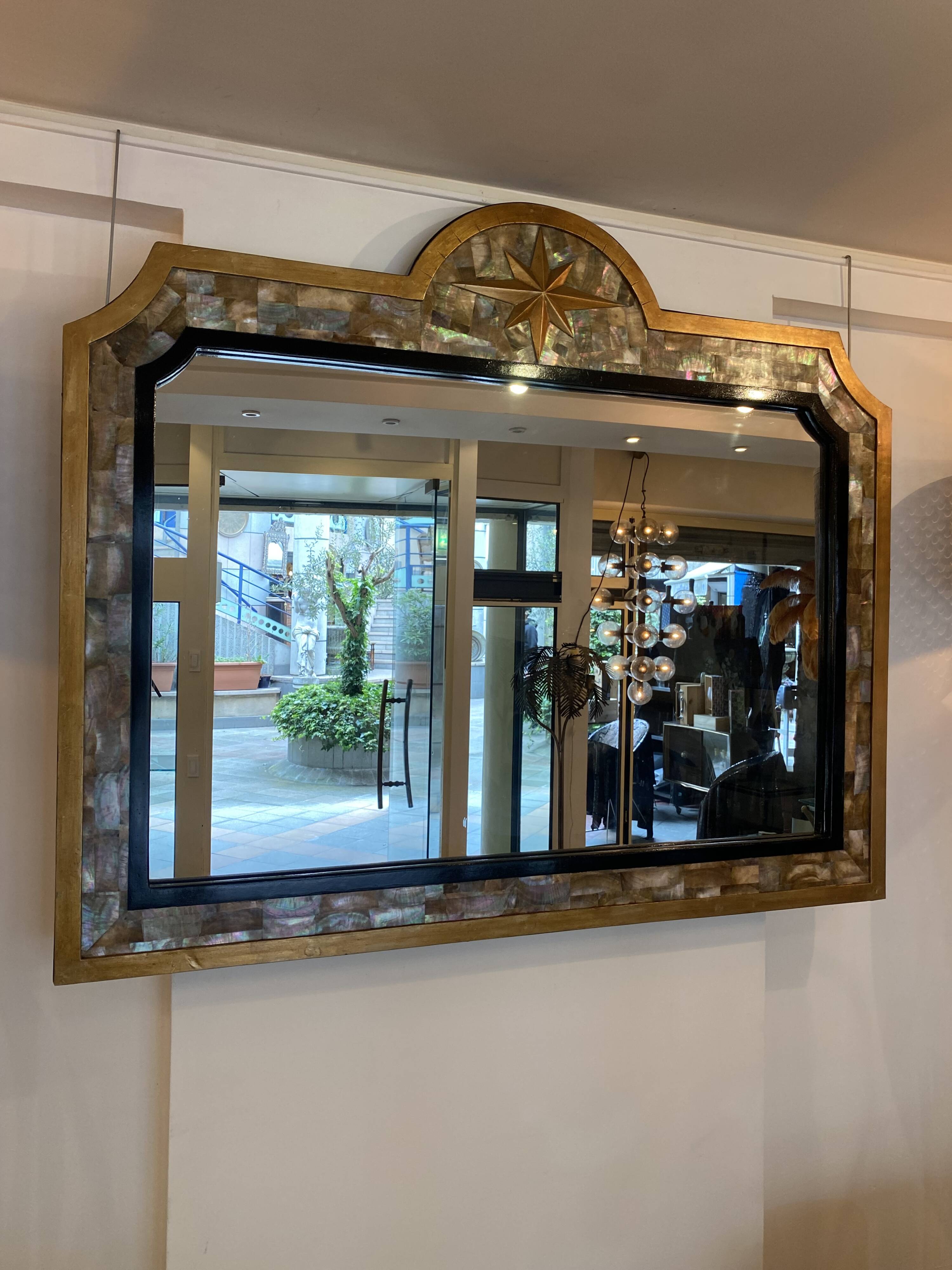 Tahitian mother-of-pearl mirror - 1940s