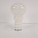 Vintage Space Age Bulb Table Lamp in White Glass, Germany, 1970s
