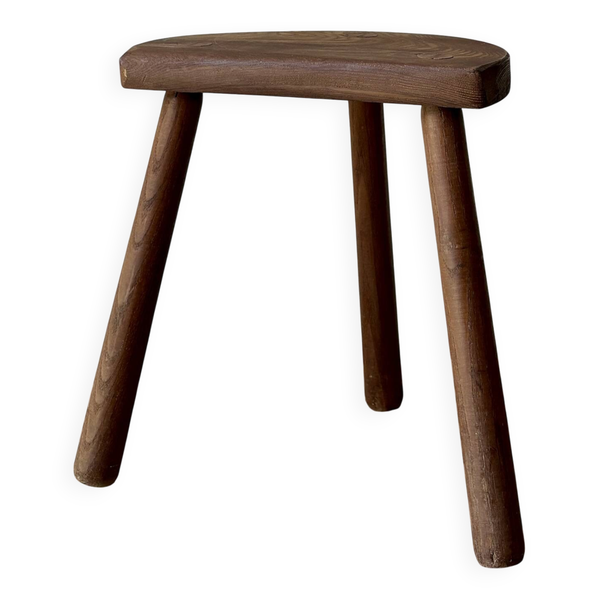 Tabouret tripode vintage en bois