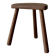 Tabouret tripode vintage en bois
