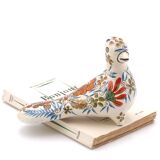 Multicolored ceramic folk bird from Mexico, 1970s