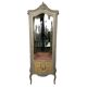 Lively rockery style display case in gray lacquered wood and painted flower decoration. Around 1900