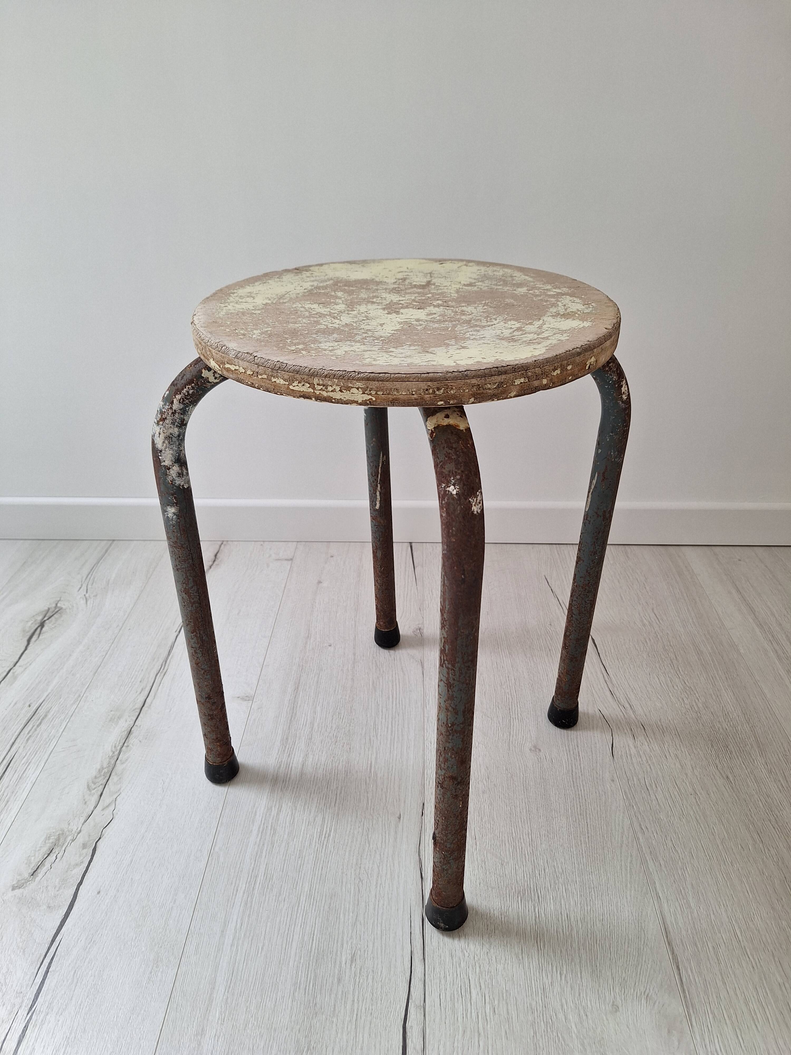 Vintage workshop school stool