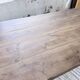 XL farmhouse table in solid oak, brutalist style, 20th century.
