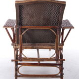 Vintage Rattan and bamboo Lounge chair, 1960s