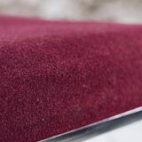 Set of 4 modernist burgundy armchairs, 1970.