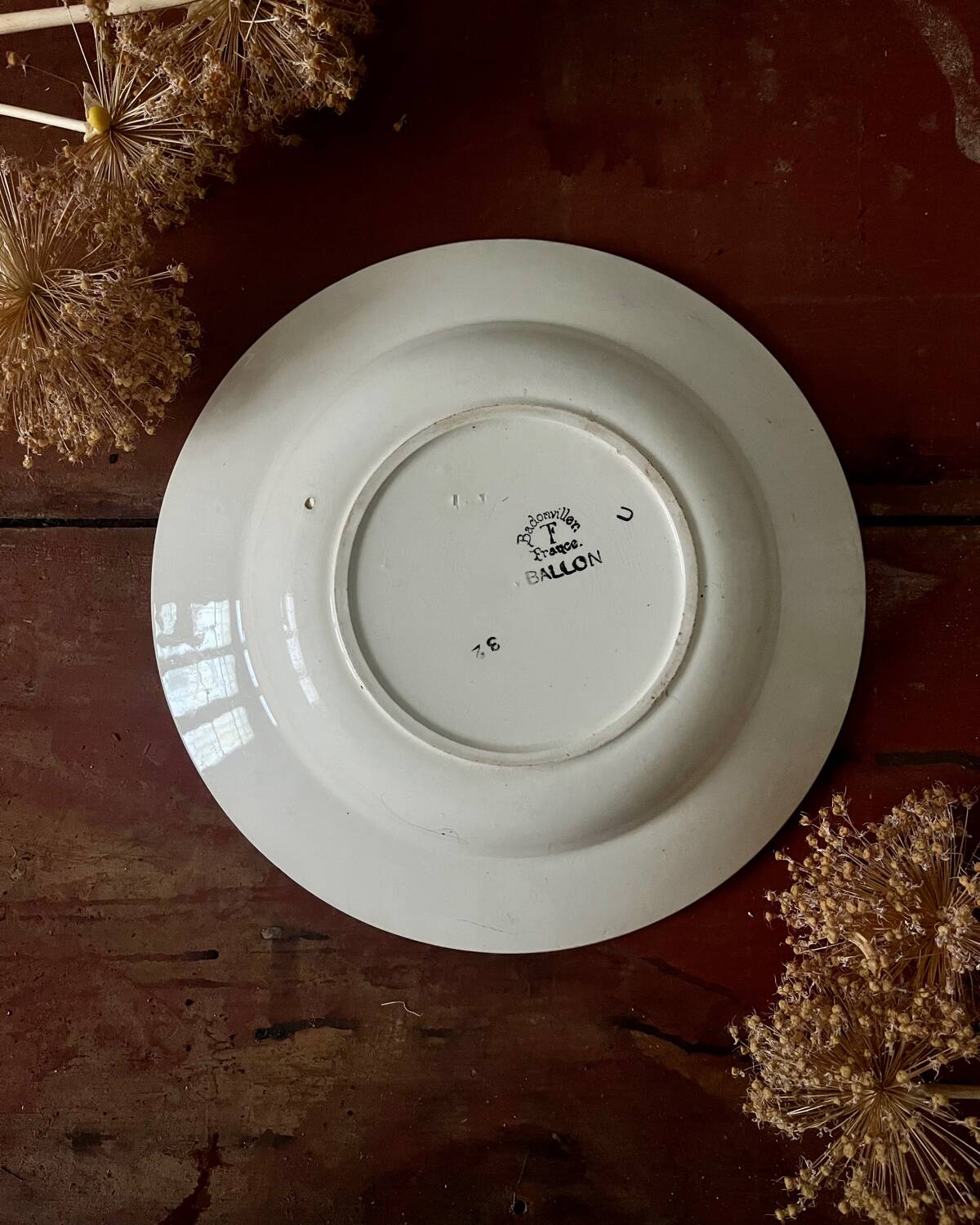 Round hollow iron earth dish Badonviller Ballon