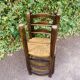 Paire de chaises bois et paillage