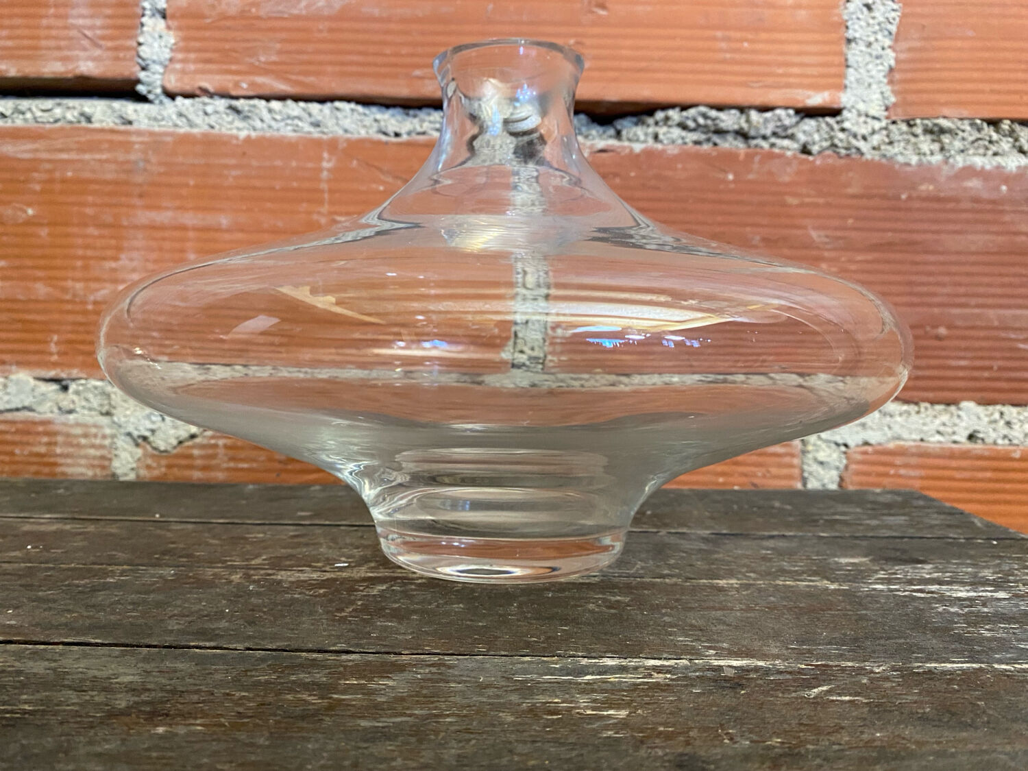 Vintage Glass Decanter Carafe Table Art #D850