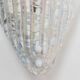 Vintage Murano Glass Shell Wall Lamp - Transparent Iridescent Glass, 1970s Italy