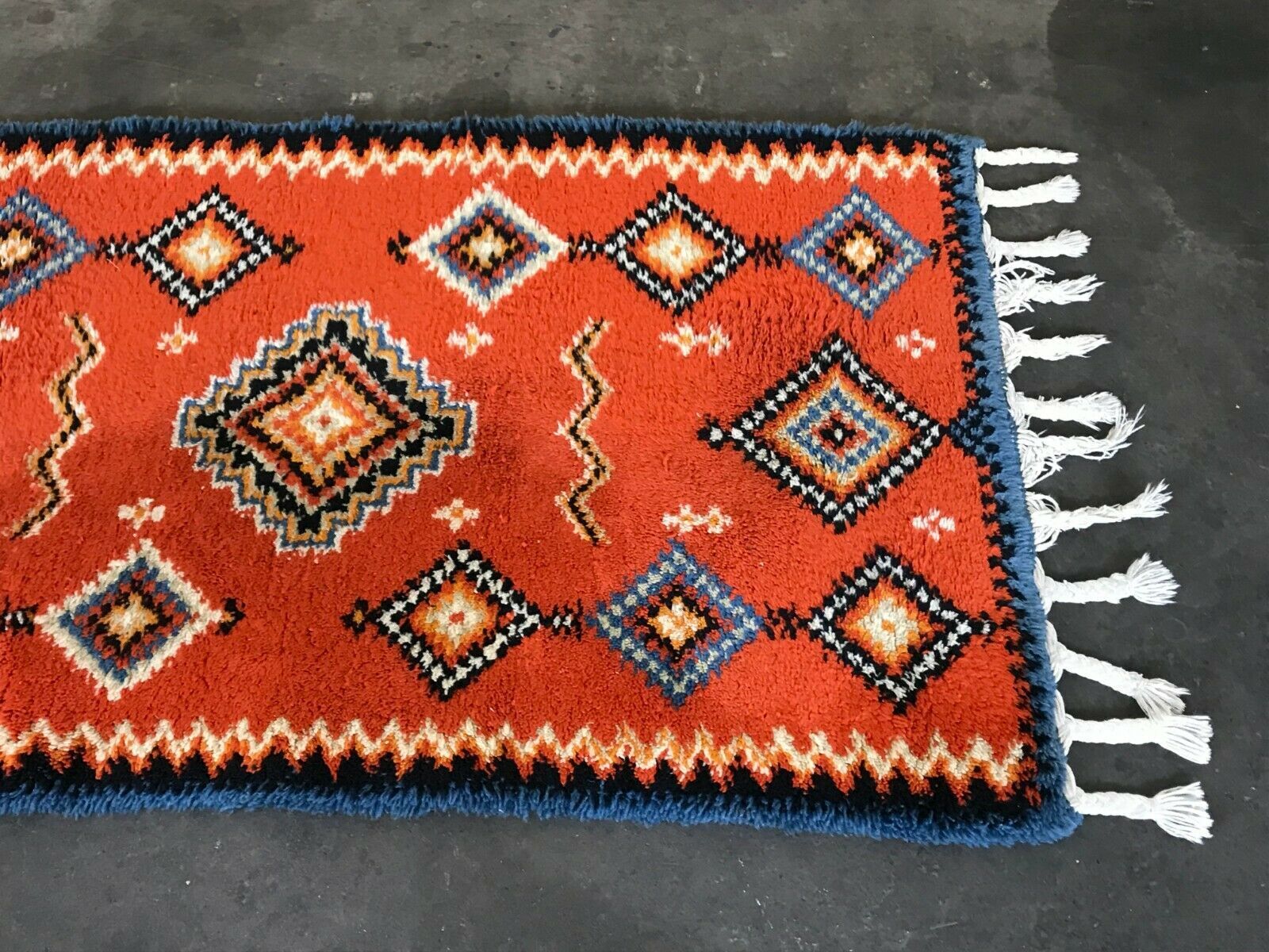 60s 70s Runner Rug Carpet Rug Space Age Flower Power Design 60s 70s