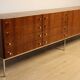 Vintage sideboard by Luigi Bartolini in rosewood and chrome metal, 1960