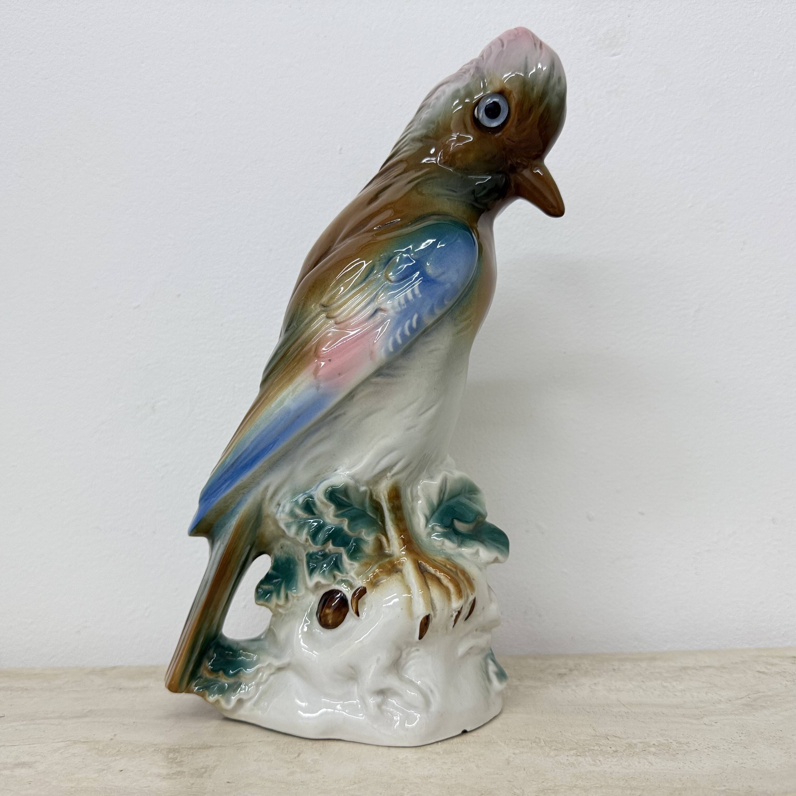 Vintage porcelain Parfume lamp bird , 1950s