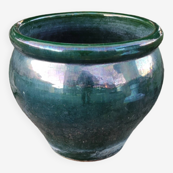 Exterior interior glazed terracotta pot cover