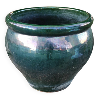 Exterior interior glazed terracotta pot cover