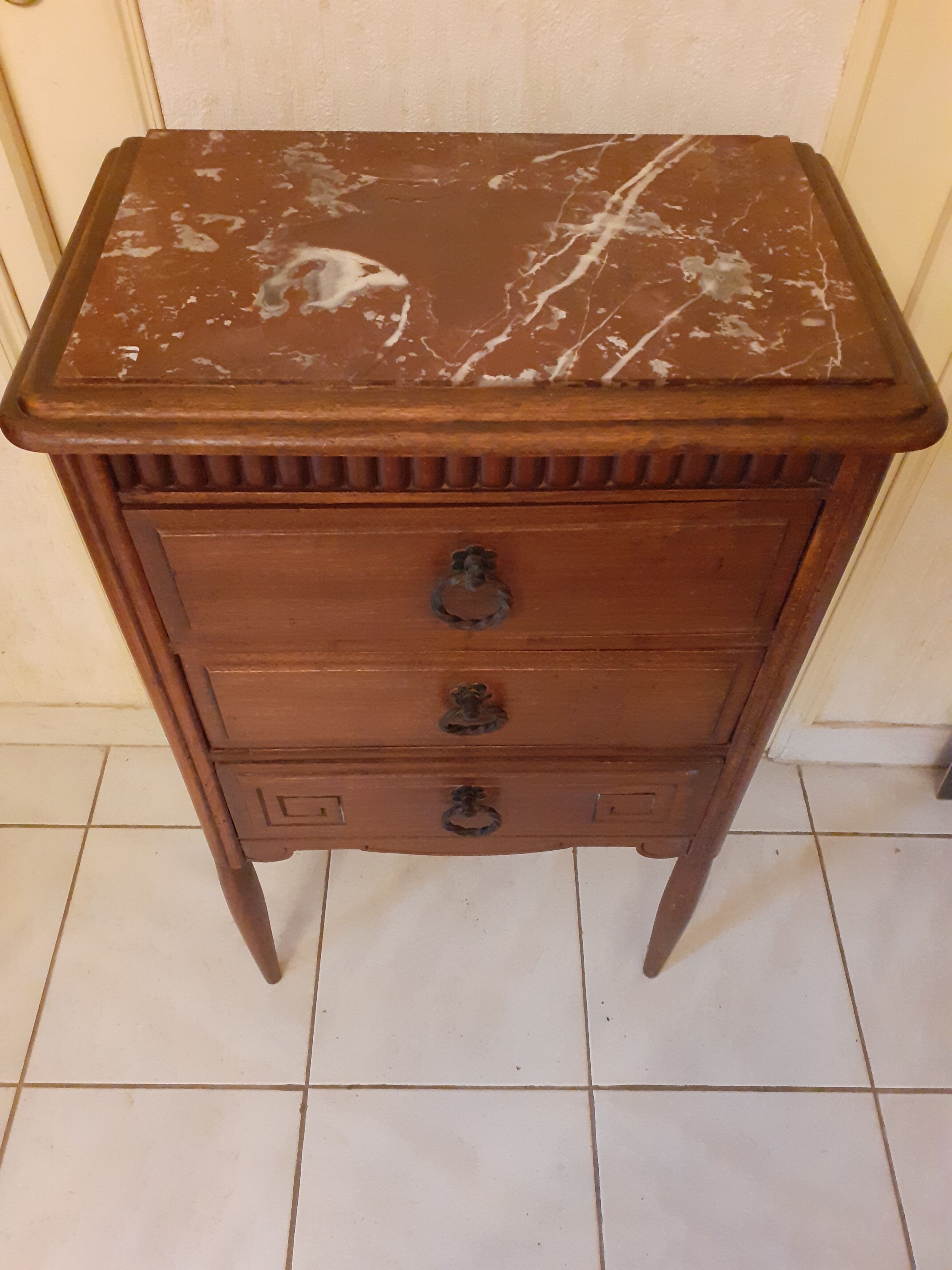 Marble shelf cabinet