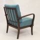 Art Deco curved wood armchair, 1950