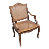 Regency style carved cane armchair
