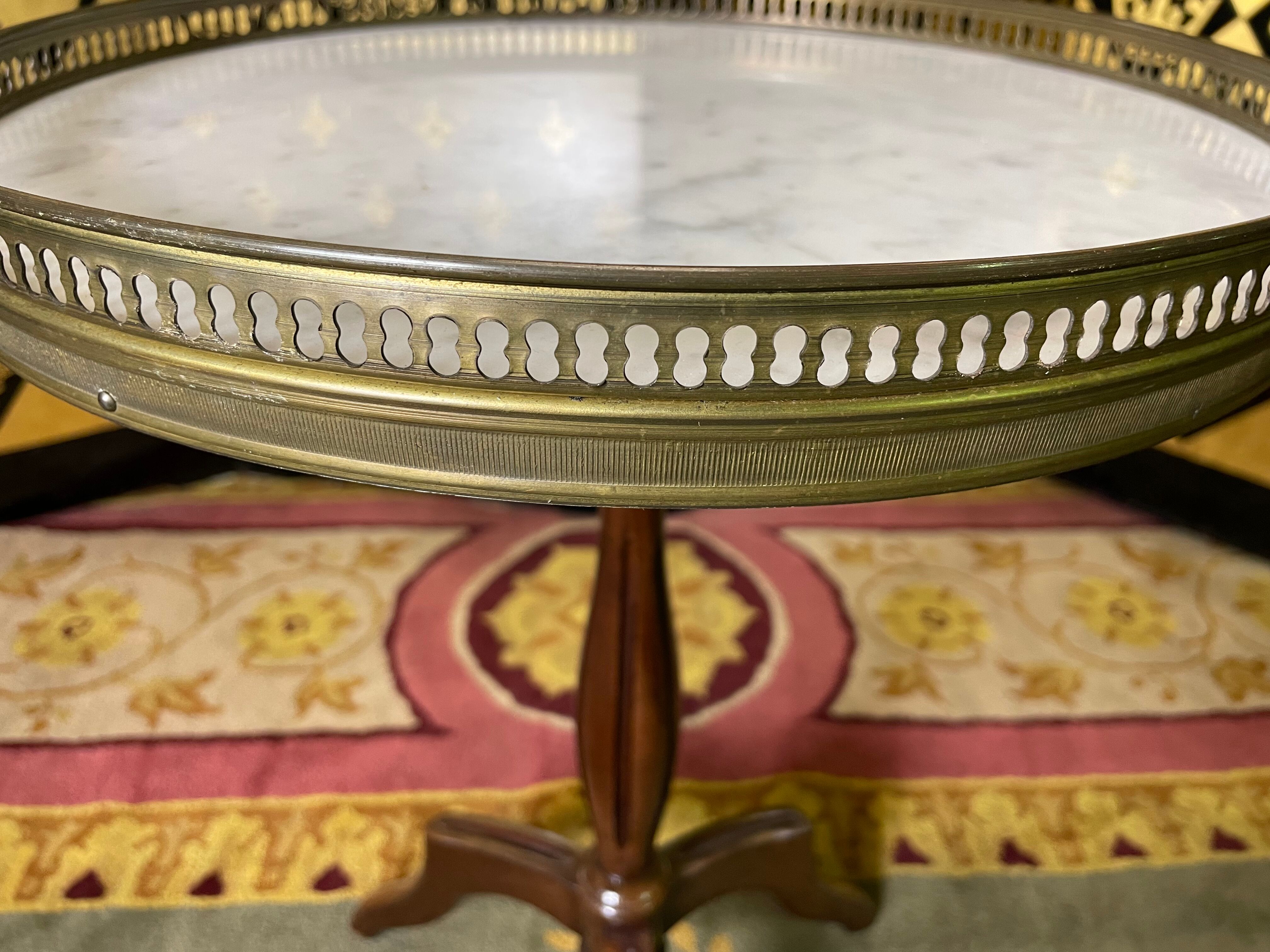 Louis XVI style tripod pedestal table