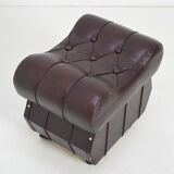 Mid-century leatherette stool with wheels, 1970