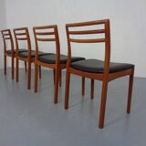 Danish Teak Dining Chairs, 1960s, Set of 4