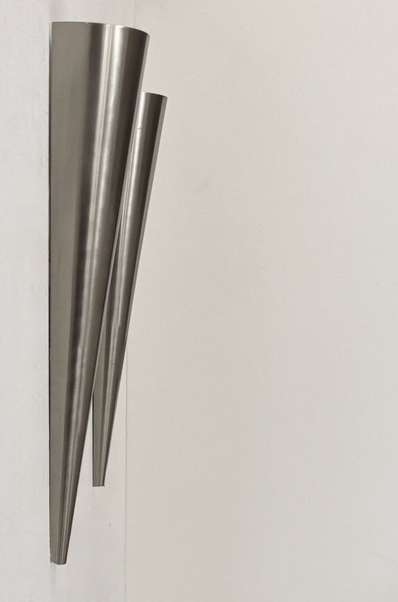 Vintage wall light pair, metal, France, 1980.