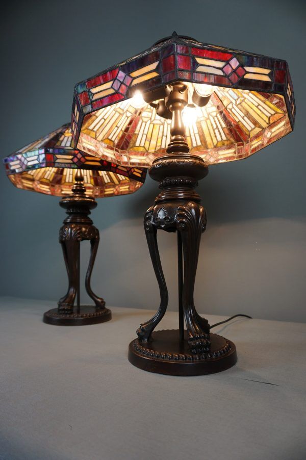 Set of 2 Tiffany lamps