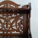 Art Nouveau openwork wooden shelf