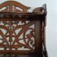 Art Nouveau openwork wooden shelf