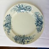 Vintage round serving dish from K&G Luneville, hunting model