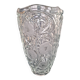 Grand vase en cristal taillé décor floral