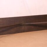 Old burmese teak bench and wrought iron base