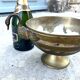 Swan Ice Bucket Brass French Vintage Footed Barware